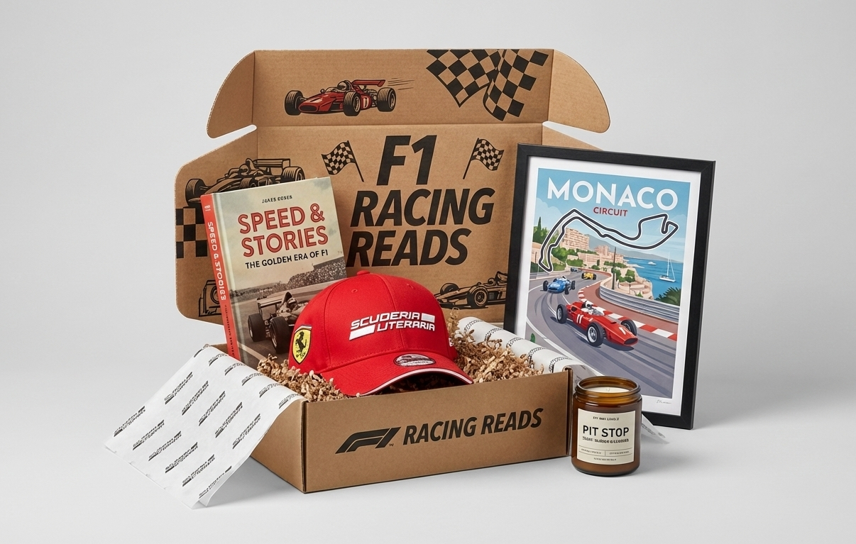 caja literaria f1 con artículos exclusivos